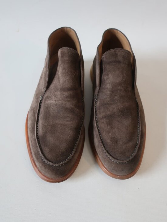 Mens Loro Piana Brown Suede Pull-On Open Walk Ankle Boots 40 US/7.5 main image 12